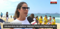 Voluntários participam da campanha Mares Limpos, da ONU, em praias do Rio